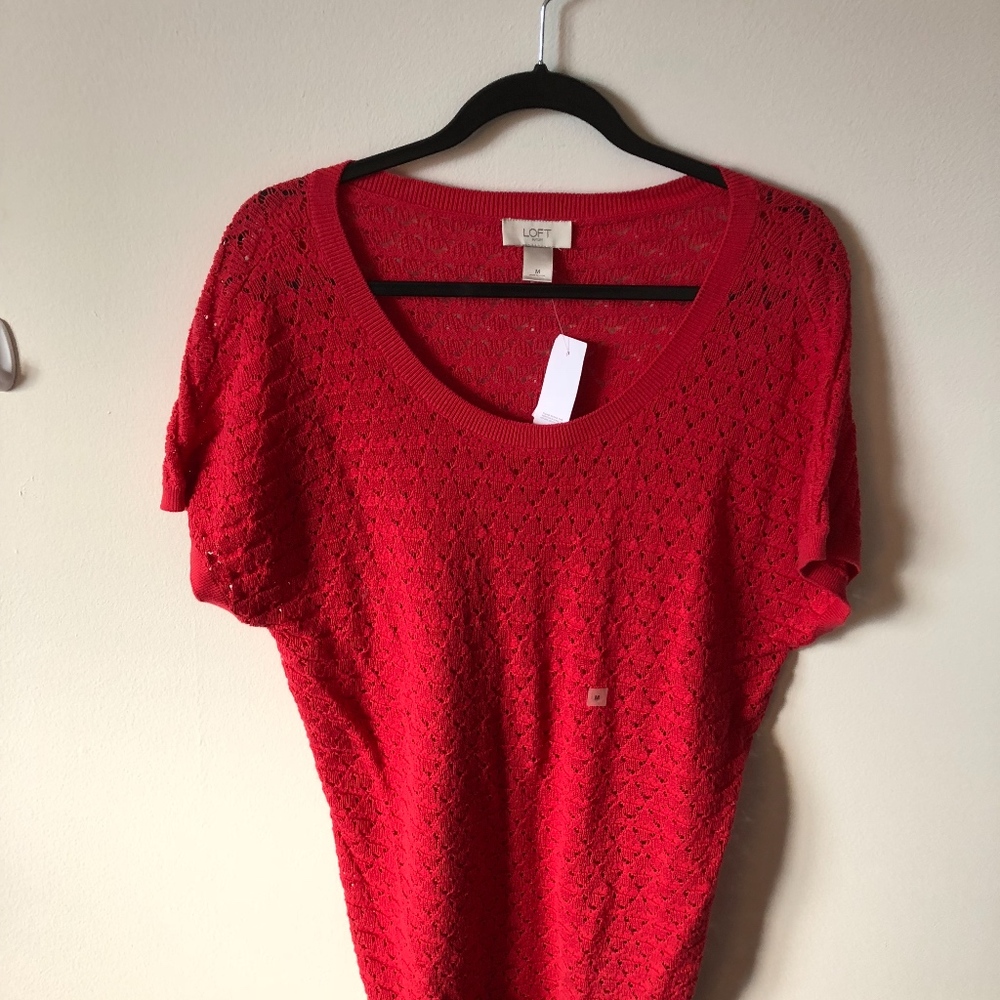 Red Loft Outlet Open Knit Sweater